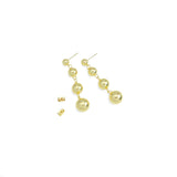 Gold Silver Ball Dangle Earrings, Sku#JL200