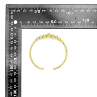 Gold Graduated Ball Beads Cuff Bracelet, Sku#A283