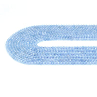 Genuine Aquamarine Round Faceted Beads, Sku# U1841