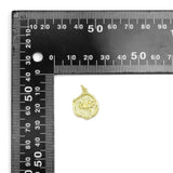 CZ Evil Eye Gold Coin Charm, Sku#LK927