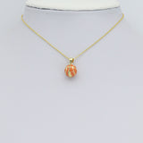 3D openable Basketball with heart inside Shape charm, Sku#LK1269