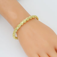 Gold Silver Twisted  Cuff  Bracelet, Sku#LX644