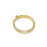 Black Green Clear Rectangle CZ Gold Adjustable Bangle Bracelet, Sku#LX646