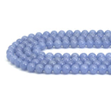 High Quality Blue Angelite Round Smooth Beads, Sku#U1895