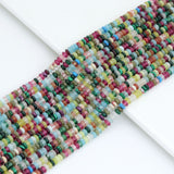 2x4mm Smooth Rondelle Multicolor Jade Beads, Sku#U2057
