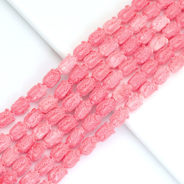 9x13mm Pink Cabbage Resin Beads, Sku#U2050
