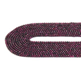 Genuine Garnet Round Faceted Beads, Sku#U1906