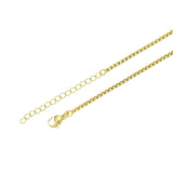 Silver Gold Thin Box Chain Adjustable Necklace, Sku#A302