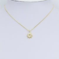 Cute Hollow out Gold Sun Charm Pendant, Sku#Y976