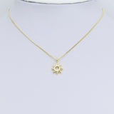 Cute Hollow out Gold Sun Charm Pendant, Sku#Y976