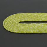 2x4mm Rondelle Smooth Lemon Quartz Beads, Sku#U1953