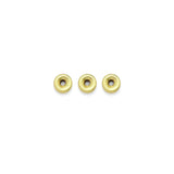 Matte Brushed Gold Donut Spacer Beads, Sku#A201