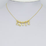 Small Bubble Initial charm, Alphabet Initial Charm Pendant, Sku#LX894