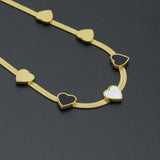 heart herringbone necklace Bracelet, Sku#BXG12