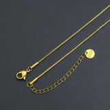Gold Teardrop Pendant Snake Chain Necklace Earring set, Sku#BXG13