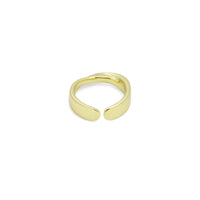 Twisted Knot Gold Silver Adjustable Ring, Sku#A315