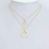 18K Gold Lucky Horse Shoe Shape Pendant/Charm, Z1310