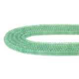 Green Aventurine Smooth Rondelle Beads, Sku#U1783
