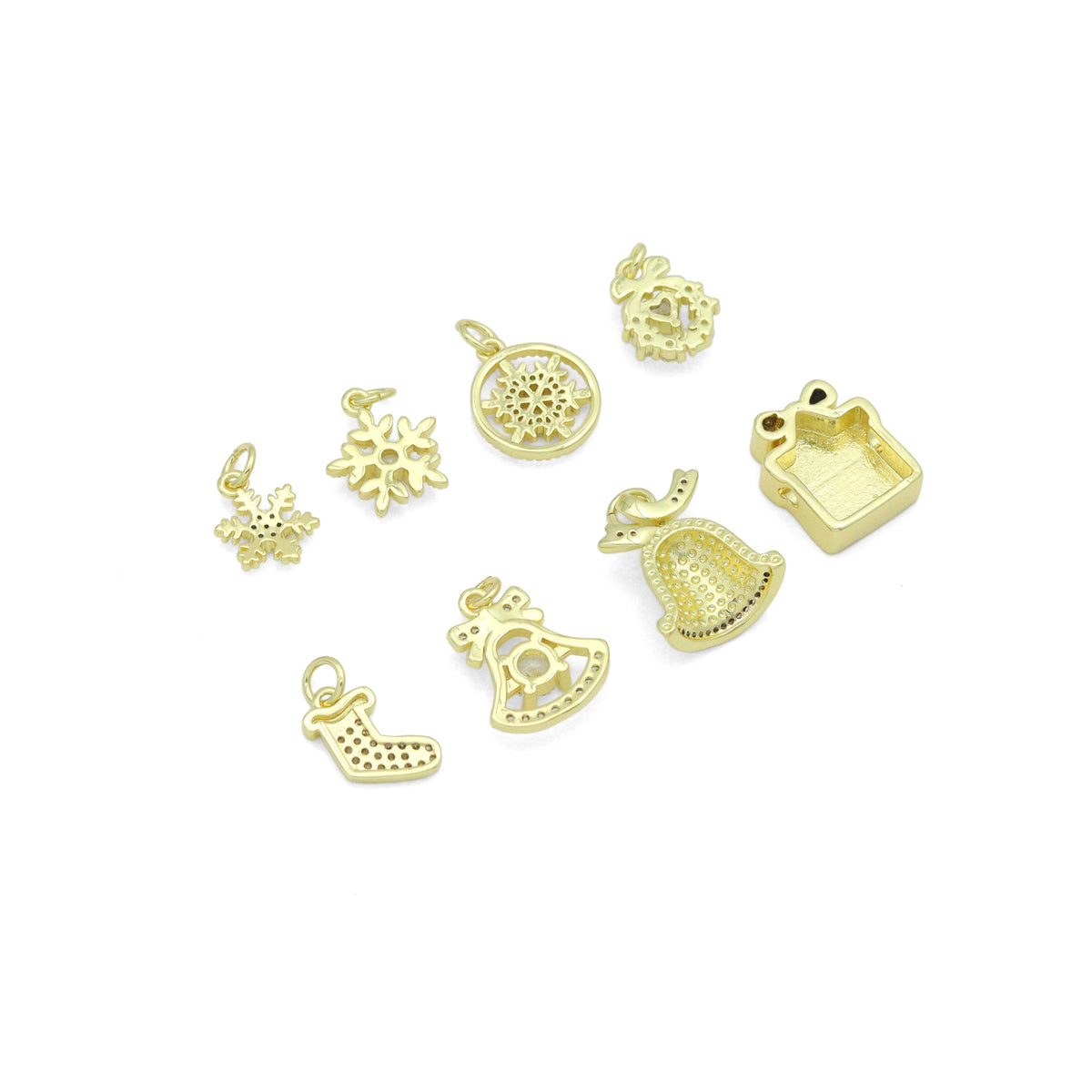 Christmas Holiday Charm collection, Christmas Snowflake Bell gift box ...