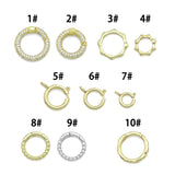 Gold Round Ring Clasp, Lobster Clasp, Sku#LX886