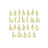 Small Bubble Initial charm, Alphabet Initial Charm Pendant, Sku#LX894