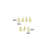 Small Bubble Initial charm, Alphabet Initial Charm Pendant, Sku#LX894