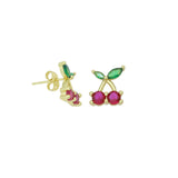 Cute Cherry Stud Earrings, Sku#ML66