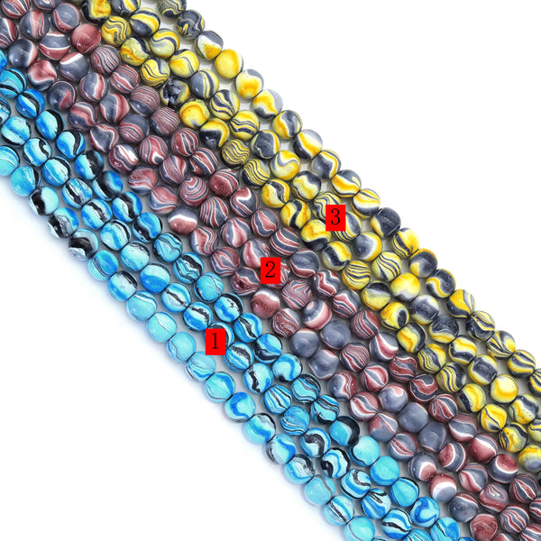 Colorful Hematite Round Smooth Beads, Sku#S165