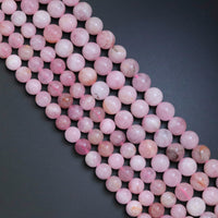 Genuine Pink Opal Round Smooth Beads,Sku#U1825
