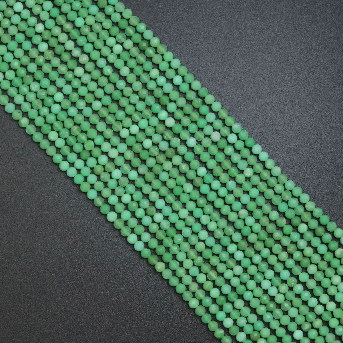 3mm High Quality Chrysoprase Round Faceted Beads, Sku U1881