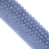 High Quality Blue Angelite Round Smooth Beads, Sku#U1895