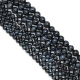 Genuine Blue Tiger Eye Round Smooth Beads, Sku#U1949