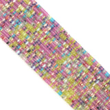 2x4mm Rondelle Smooth Colorful Agate beads, Sku#U1952