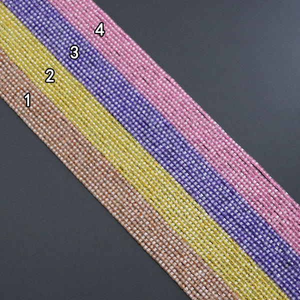 2.5mm Faceted Cube CZ Beads, Sku#U2042