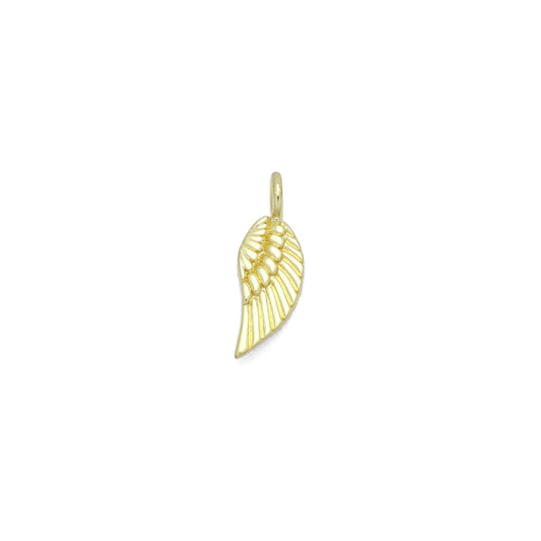 Gold Wing Shape Charm Pendant, Sku#Y982