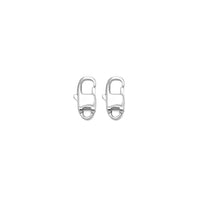 Stainless Steel Rectangle Silver Oval Lock Clasp , Sku#Y995