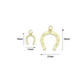 18K Gold Lucky Horse Shoe Shape Pendant/Charm, Z1310