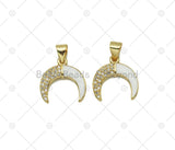 CZ Enamel Horn Charm, Sku#LD183