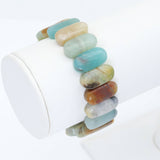 10x20mm Amazonite Rectangle Stretchy Bracelet, Sku#U1997