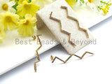 Colorful CZ Long Wavy Line Dangle Earring, Sku#J99