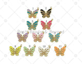 CZ  Colorful Enamel Butterfly Shape Pendant,SKU#F1451C