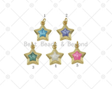 Colorful Enamel Five Point Star Shape Pendant,18K Gold Filled Star Charm, Necklace Bracelet Charm Pendant, Sku#JD26