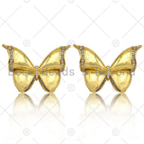 CZ Micro Pave 3D Butterfly Shape Pendant, Sku#LK342