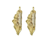 CZ Leaf Shape Charm, Sku#LX35