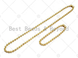 Carved 4mm Ball Beads Necklace Bracelet/Necklace,Sku#LD74
