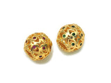 CZ Ball Spacer Beads, Ball Charms, Sku#LD199