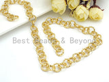 11mm Chunky Linked Chain by Yard, Gold Brass Chain, Gold/ Gunmetal / Silver/ Rose Gold Chain, sku#E508