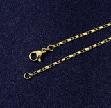18K Gold Dainty Flat Figaro Chain necklace, sku#JL129