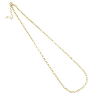Thin Oval Link Gold Adjustable Necklace, Sku#LD494