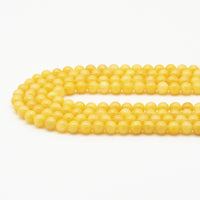 Natural Honey Jade Round Smooth Beads, Sku#U1727